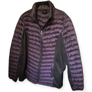 32 Degrees Heat Women's Mixed Media Jacket purple and black